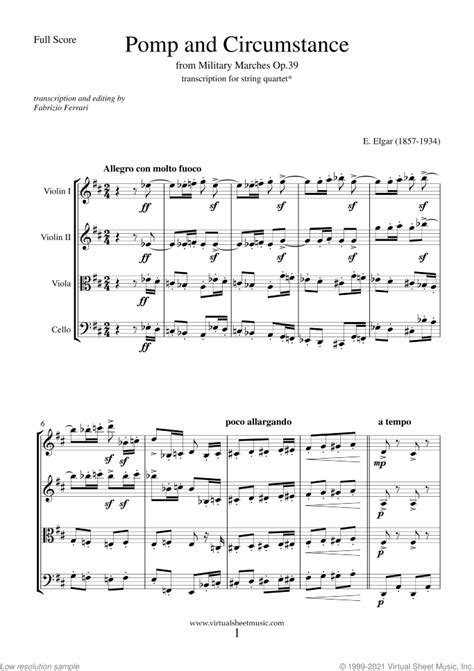 Pomp And Circumstance - String Quartet